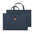 Vegan Leather Handbag for 13   13.3   13.6   14   Laptops Protection Sleeve 3-Layer Notebook Computer Storage Bag - Sapphire Online