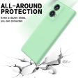 Matte liquid silicone Motorola Moto G85 cover - Green For Cheap