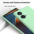 Matte liquid silicone Motorola Moto G85 cover - Green For Cheap