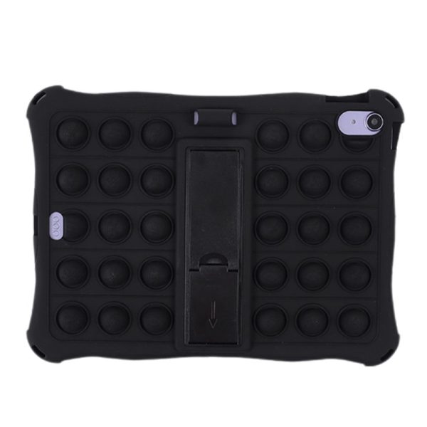 iPad 10.9 (2022) fidget bubble silicone cover with kickstand - Black Supply