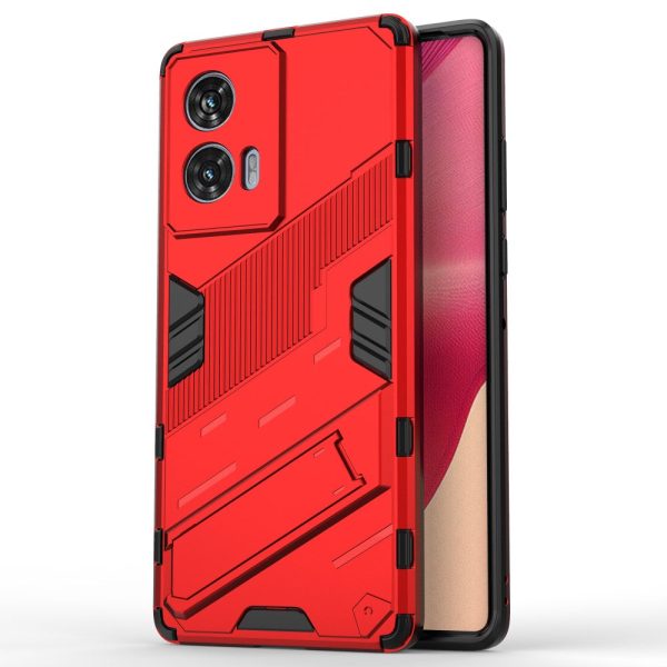 Shockproof Motorola Edge 50 Fusion hybrid cover with a modern touch - Red For Sale