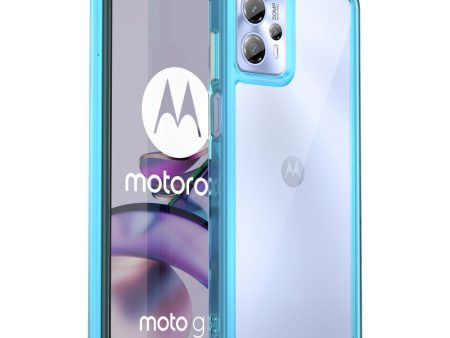 Motorola Moto G13   Motorola Moto G23 smart acrylic cover - Transparent Blue Sale