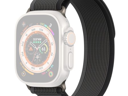 DUX DUCIS YJ Series Nylon Watch Band - Black+Grey Adjustable and Breathable for Apple Watches For Discount