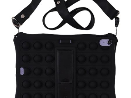 iPad 10.9 (2022) fidget bubble silicone cover with kickstand - Black Supply