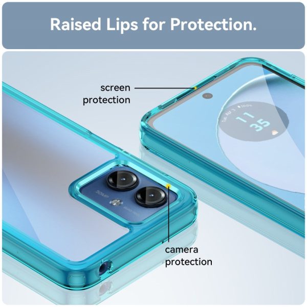 Motorola Moto G14 smart acrylic cover - Transparent Blue on Sale