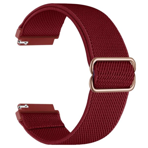 For Samsung Galaxy Watch3 45mm   Huawei Watch GT 4 46mm Nylon Watch Band 22mm Replacement Strap - Wine Red Discount