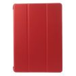 iPad 9.7-  (2018)   9.7-  (2017)   Air 2   Air Tri-fold Stand Leather Cell Phone Casing - Red Sale