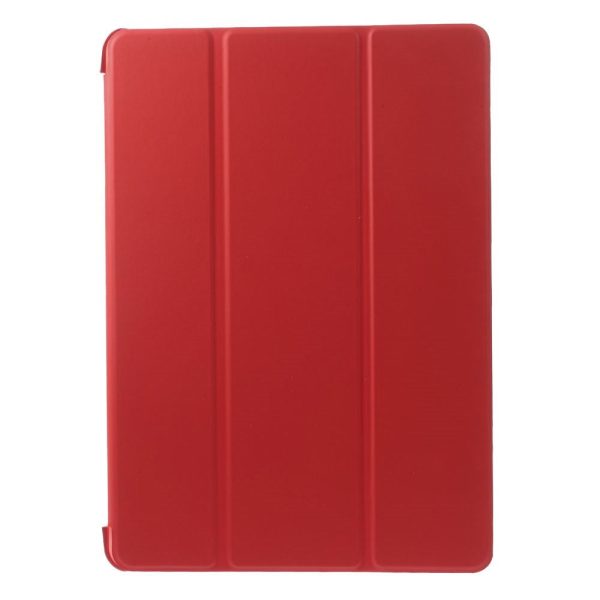 iPad 9.7-  (2018)   9.7-  (2017)   Air 2   Air Tri-fold Stand Leather Cell Phone Casing - Red Sale