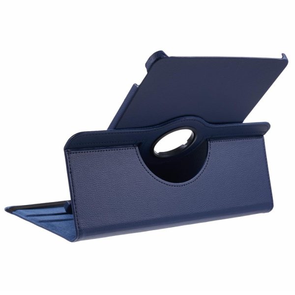 Honor Pad 9 Case Scratch-resistant Vegan Leather Tablet Cover with Rotating Stand - Dark Blue on Sale