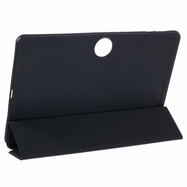 Honor Pad 9 Case Scratch Resistant Vegan Leather and Silicone Tri-fold Stand Tablet Cover - Black For Sale