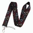 Universal heart shaped pattern phone lanyard - White, Red and Yellow Hearts Sale