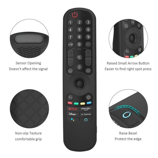 LG Magic Remote 2021 MR21 silicone cover - Black Online Hot Sale