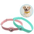 AirTags pet collar design silicone strap - Cyan on Sale