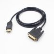 Universal 1.8 display port Male to DVI-D cord cable adapter Online Hot Sale