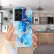 Marble Samsung Galaxy S21 Ultra 5G case - Blue Gold Marble Sale