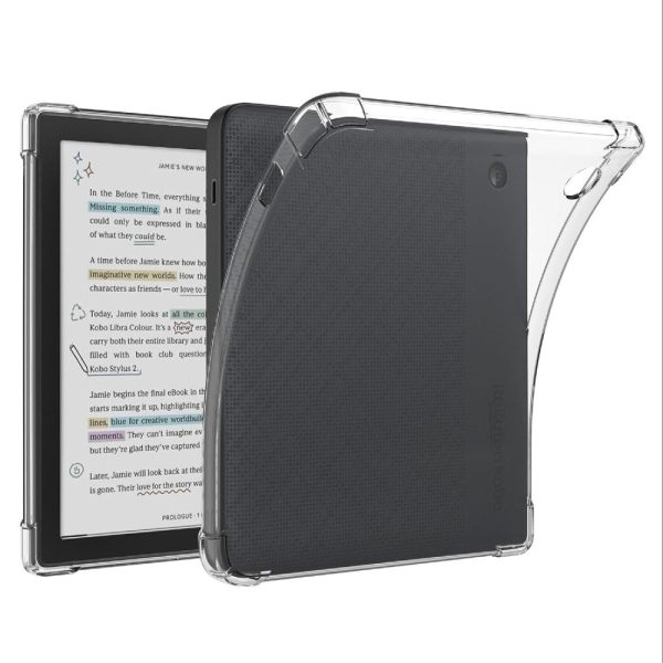 Kobo Libra Colour Case Four Corner Protection Transparent Tablet Flexible Cover Fashion