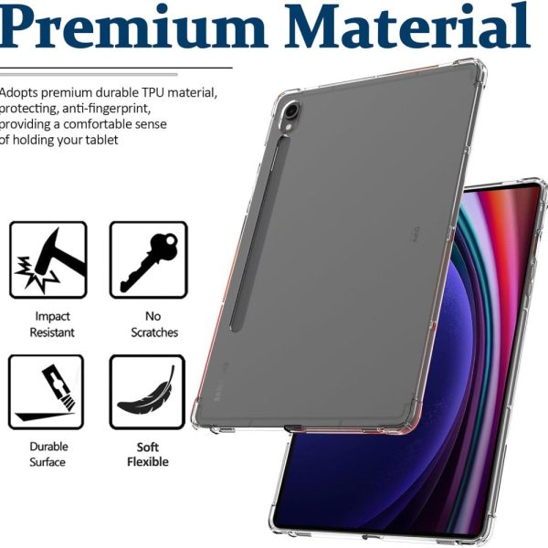 Samsung Galaxy Tab S9 FE sleek transparent silicone case For Discount