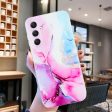 Marble design Samsung Galaxy A15 cover - Pink   Blue For Discount