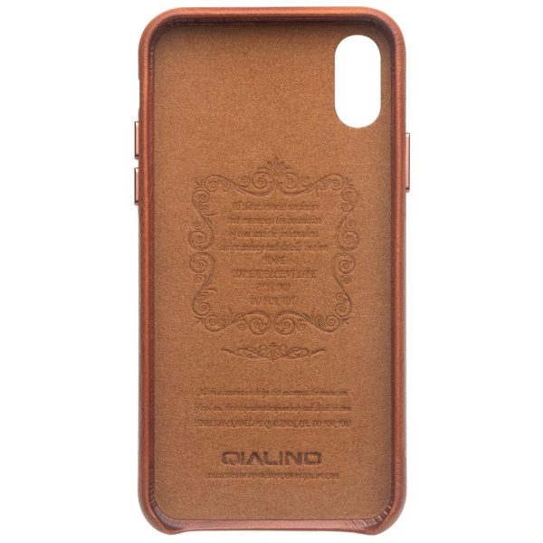 QIALINO iPhone Xr genuine leather case - Brown Cheap