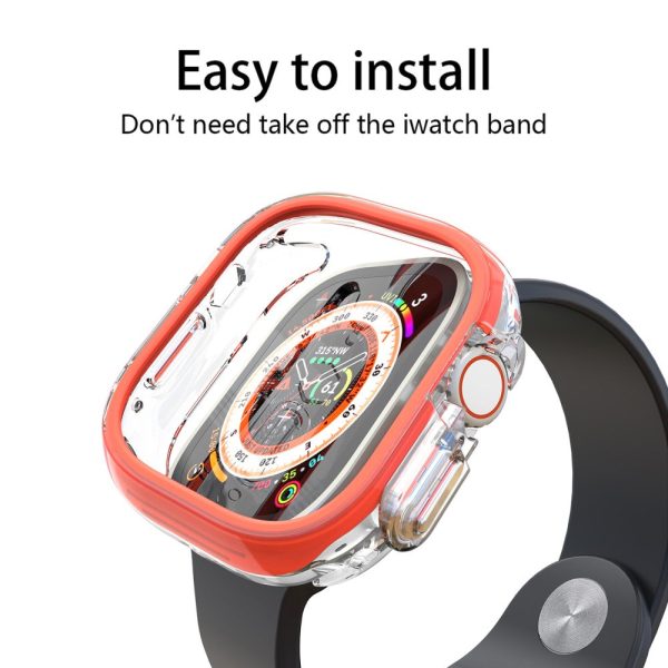 Apple Watch Ultra   Ultra 2 49mm Hollow-Out Bump Resistant+Flexible Protection Cover Watch Frame Case - Orange Fashion