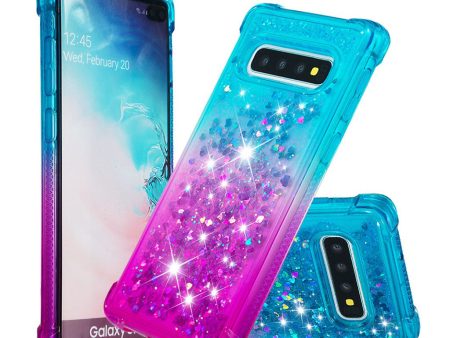 Samsung Galaxy S10 Plus gradient glitter case - Baby Blue   Purple Online Hot Sale