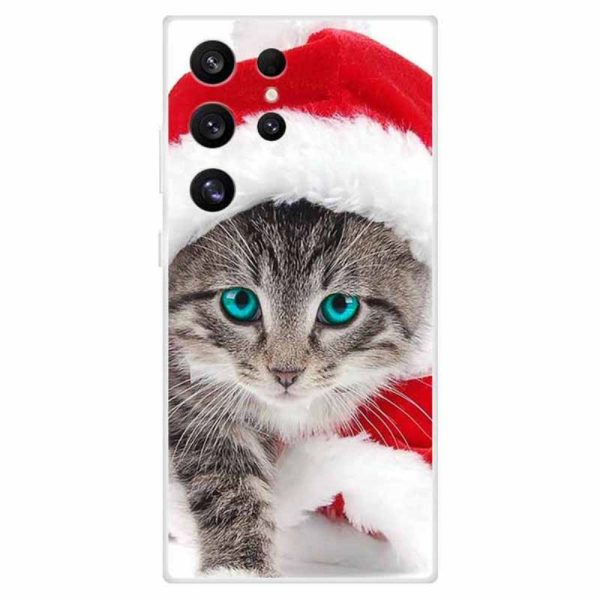 Imagine Samsung Galaxy S24 Ultra cover - Cat With Red Hat For Cheap