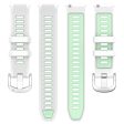 18mm Universal dual color cross strip silicone strap - White   Teal Green Discount