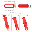 10Pcs Xiaomi Smart Band 8 Pro Watch Band Silicone Holder Loop Watch Strap Fastener Ring - White Fashion