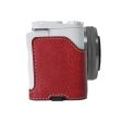 Sony Alpha ZV-E10 II Camera Case Large Cutout Litchi Texture Vegan Leather Protective Cover - Red Supply