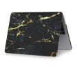 MacBook Pro 15 Touchbar pattern printing protective case - Marble Pattern   Black + Gold For Discount