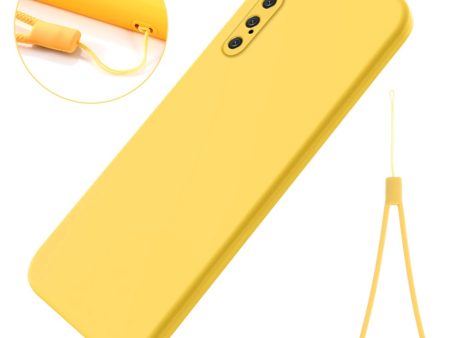 Matte liquid silicone cover for Sony Xperia 10 V - Yellow Online Hot Sale