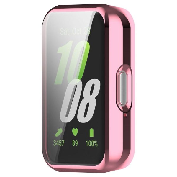 Samsung Galaxy Fit3 Watch Frame Case Electroplating Fully Wrapped Flexible Watch Cover - Pink Cheap