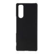 Rubberized Hard PC Case for Sony Xperia 5 - Black For Cheap