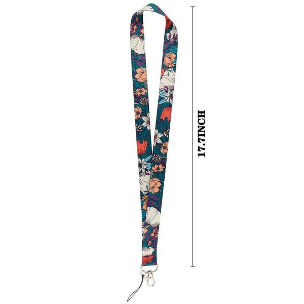 Universal chinese rose pattern lanyard - Chinese rose in Green Hues Cheap