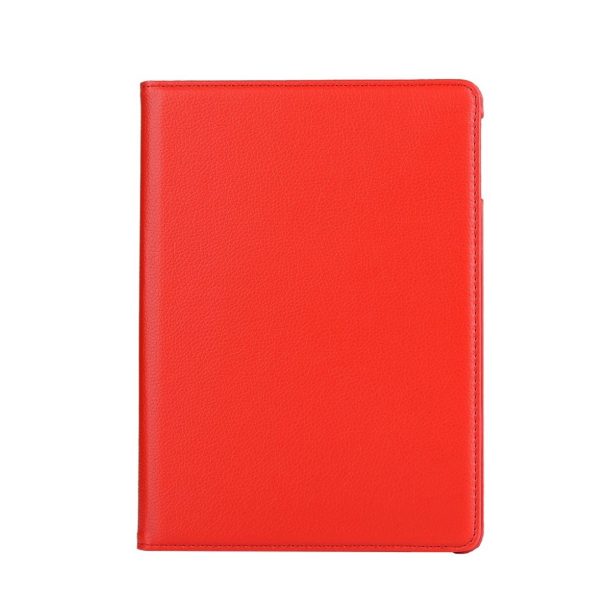 iPad (2017) litchi grain rotating PU leather case - Red Online now