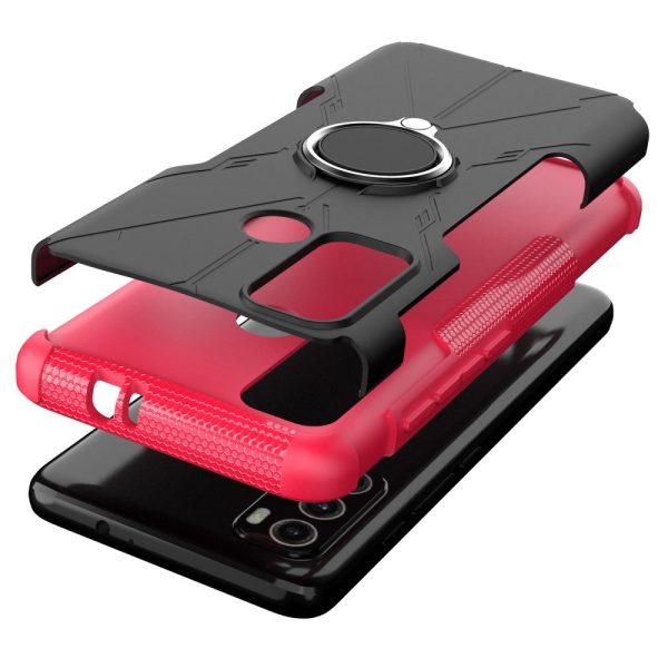 Kickstand cover with magnetic sheet for Motorola Moto G60 - Rose For Discount