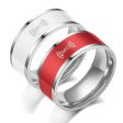 Smart editable stainless steel NFC ring - Red   12# Online now