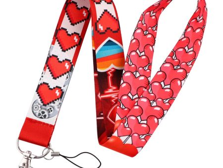 Universal heart shaped pattern phone lanyard - Hearts and Heart Rate Monitor For Cheap