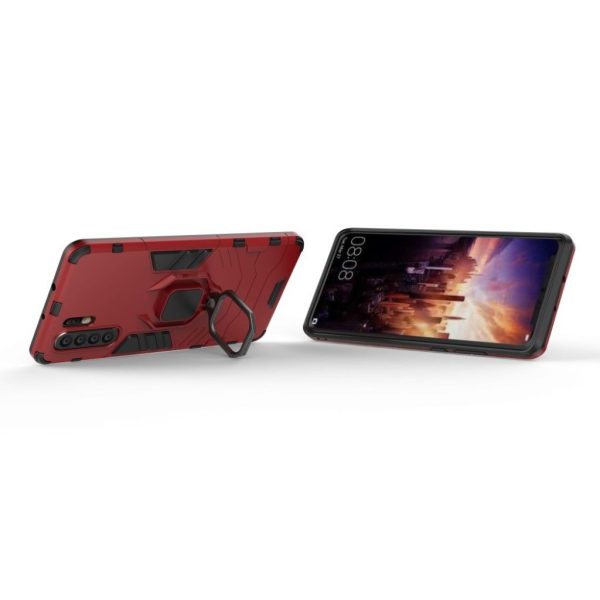 Huawei P30 Pro finger ring kickstand combo case - Red Cheap