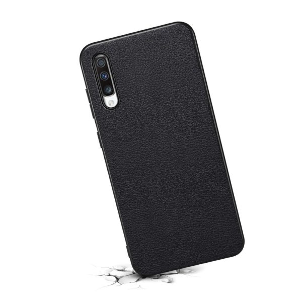 Matte and sleek textured Samsung Galaxy A70 cover - Black For Discount