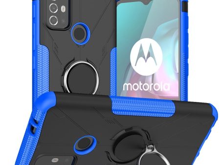 Kickstand cover with magnetic sheet for Motorola Moto G30   G10 - Blue Discount