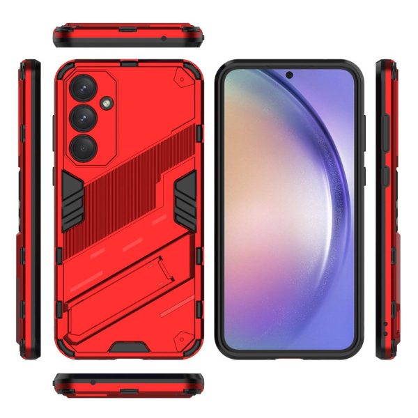 Shockproof Samsung Galaxy A35 hybrid cover with a modern touch - Red Hot on Sale