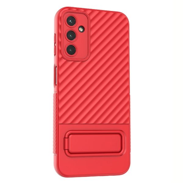 Protective anti-scratch cover with kickstand for Samsung Galaxy A14 5G - Red Online Sale