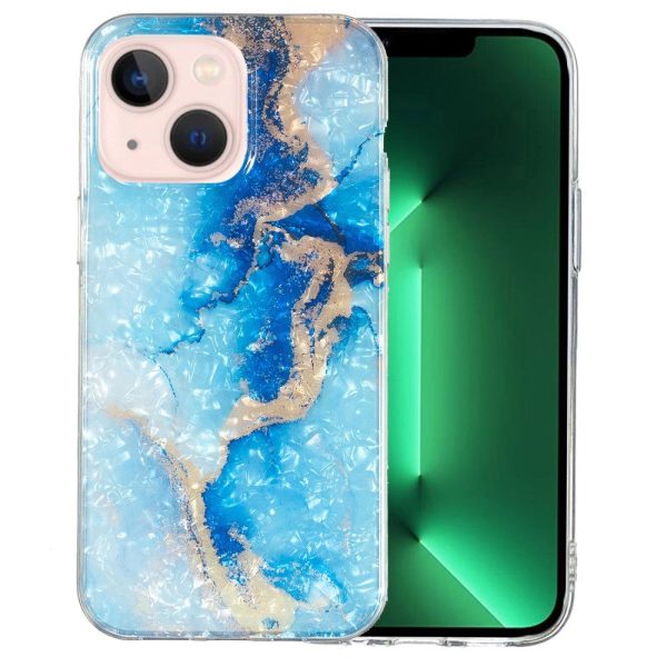 Marble iPhone 15 case - Blue Gold Marble Hot on Sale