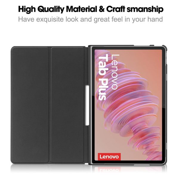 Lenovo Tab Plus Stand Case Pattern Print Leather Tablet Cover - Graffiti For Sale