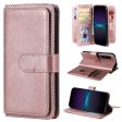 10-slot wallet case for Sony Xperia 1 IV - Rose Gold Hot on Sale