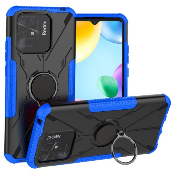 Kickstand cover with magnetic sheet for Xiaomi Redmi 10 Power   Redmi 10C - Blue For Cheap