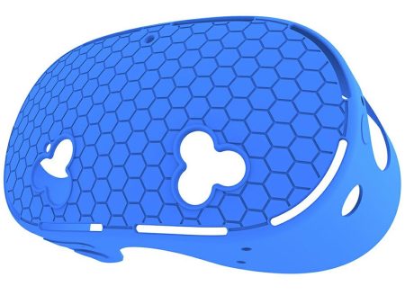 Meta Quest 3S VR Silicone Case Honeycomb Texture Heat Dissipation Anti-Drop Cover - Blue Discount