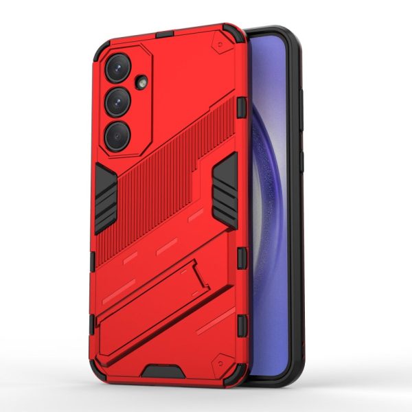 Shockproof Samsung Galaxy A35 hybrid cover with a modern touch - Red Hot on Sale