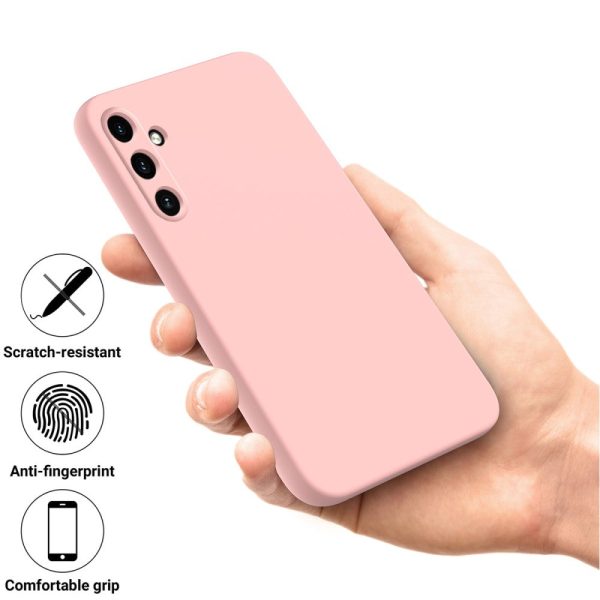 Microfiber lined soft rubber Samsung Galaxy A15 cover - Pink For Cheap